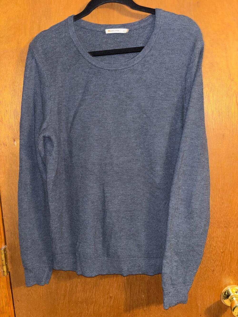 Marine Layer Men's Blue Textured Crew Neck Sweater Size M